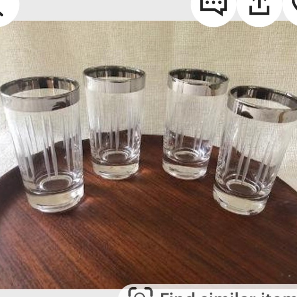 (4) Vintage MCM cocktail glasses